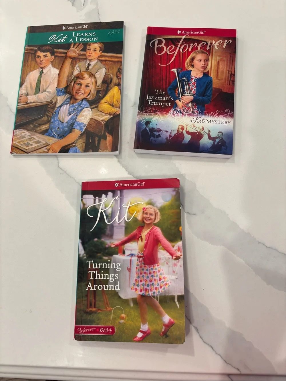 American Girl Kit Book Set - Red, Blue, Green Covers